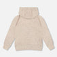 Glittering Beige French Terry Hoodie With Heart Applique