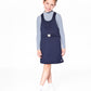 Milano Jumper Dress Navy Blue With Buckle Detail