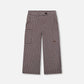Jacquard Knit Flare Pants With Houndstooth Pattern