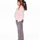 Jacquard Knit Flare Pants With Houndstooth Pattern