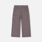 Jacquard Knit Flare Pants With Houndstooth Pattern
