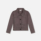 Jacquard Knit Jacket With Houndstooth Pattern