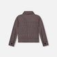Jacquard Knit Jacket With Houndstooth Pattern