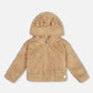 Faux Fur Hooded Jacket Nougat