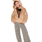 Faux Fur Hooded Jacket Nougat