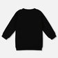 Fleece Jacquard Tunic Black With Heart Applique