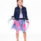 Multi Layer Mesh Skirt Multicolor