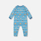 One-Piece Organic Cotton Pajama Blue Dog Print