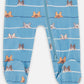 One-Piece Organic Cotton Pajama Blue Dog Print