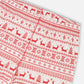 Adult Men Organic Cotton Two-Piece Pajama Set Red And White Fairisle