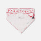 Organic Cotton Christmas Bandana For Dogs Red And White Fairisle