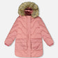 Long Wavy Quilt Puffy Winter Coat Dusty Pink