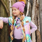 Quilted Mid-Season Sleeveless Vest Metallic Multicolor
