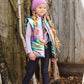 Quilted Mid-Season Sleeveless Vest Metallic Multicolor