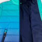 Quilted Mid-Season Jacket Green And Blue Gradient