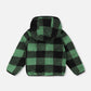 Reversible Mid-Season Sherpa Jacket Teal Plaid