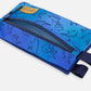 Double Pencil Case Blue Gradient Dinosaur Print