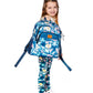 Little Kids Backpack Green Cat Print
