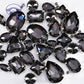 Glitter Mixed Shape Glass Rhinestones For Clothes Pink Flatback Craft Gems Crystal Sew On Rhinestone With Claw 50PCS/PACK S048