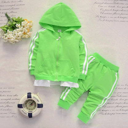 Neuer Frühling Herbst Baby Freizeit Trainingsanzug Kinder Jungen Mädchen Hoodies Hosen 2tlg/Sets Kinder Baumwollkleidung Säugling Mode Sportbekleidung