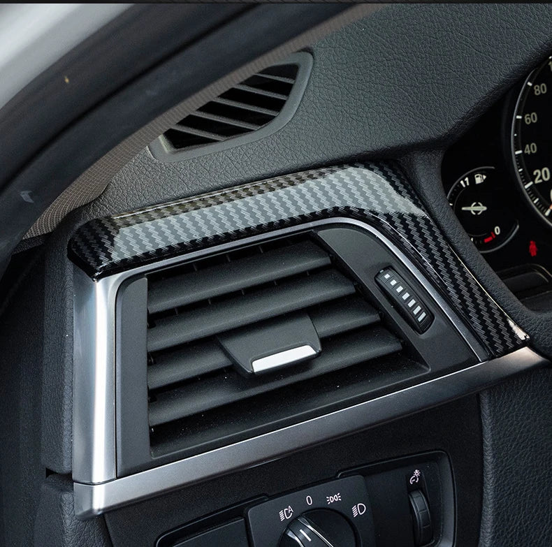 Innenverkleidung aus ABS mit Carbonfaser-Muster für die Mittelkonsole, passend für BMW F30 F34 F32 F33 F36 Zubehör 2013-2018, Auto-Styling