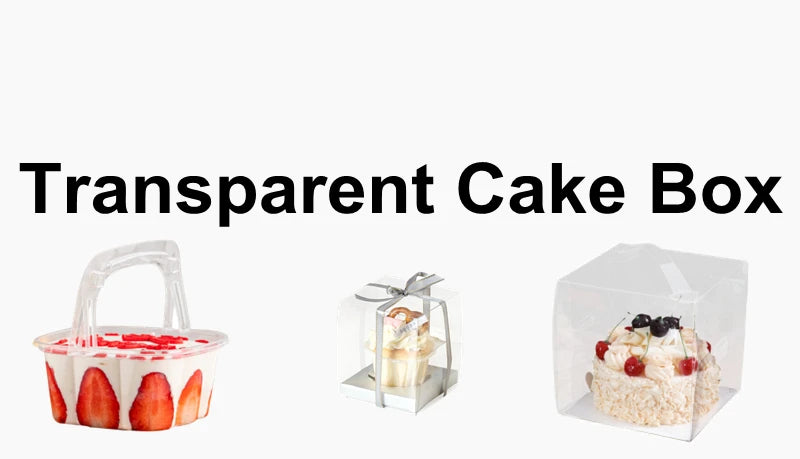 StoBag 10 Stück Cupcake-Box mit Klarsichtfenstergriffen Kuchengeschenke Geburtstag Weihnachtsfeier & Event Handgemachte Dessert-Lebensmittel 1 Loch