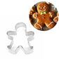 2 Stück Lebkuchen-Ausstechformen Edelstahl Keks-Ausstechform Weihnachten Kuchen Fondant Gebäck-Ausstechform Weihnachts-Küchenbackwerkzeuge
