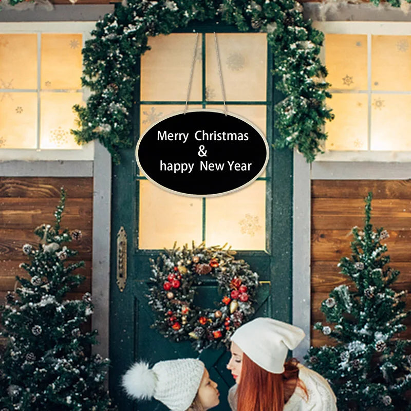 1Pc Mini Wooden Blackboard Chalkboard Single Sided DIY Message Board Home Door Wall Hanging Christmas Wedding Party Wood Plaque
