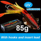 SUNMILE Angel-Gummiköder Tintenfisch 20g/60g/80g/100g/120g/150g Leuchtend/UV-Tintenfisch-Jig Angelköder für Meeresangeln Wobbler Köder