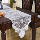 Luxury European Lace Embroidery White Table Runner TV Wall Cabinet Refrigerator Piano Cover Home Christmas Party Camino De Mesa