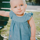 Light Blue Chambray Dress And Bloomer Set Light Blue