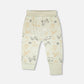 Organic Cotton Jersey Sweater And Pants Set Sage Green Animal Print