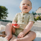 Cotton Rib Romper Sage Green