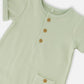 Cotton Rib Romper Sage Green