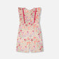 Muslin Jumpsuit Off White Printed Flowers
