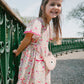 Muslin Dress Off White Printed Flowers