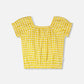 Peasant Top Yellow Gingham