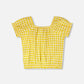 Peasant Top Yellow Gingham