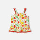 Viscose Top White Daffodil Print