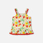 Viscose Top White Daffodil Print