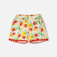 Viscose Shorts White Daffodil Print