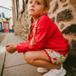 Viscose Shorts White Daffodil Print