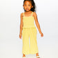 Capri Jumpsuit With Smocking Yellow Gingham