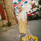 Capri Jumpsuit With Smocking Yellow Gingham