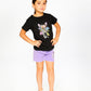 Mauve Denim Shorts With Embroidery