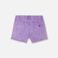 Mauve Denim Shorts With Embroidery