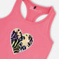 Organic Cotton Jersey Tank Top Pink With Screen Print