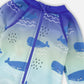 Baby And Toddlers One-Piece Long Sleeve Rashguard Blue Whale Print