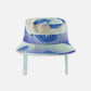 Recycled Polyester Beach Hat Blue Whale Print