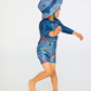 Recycled Polyester Beach Hat Blue Marine Animal Print